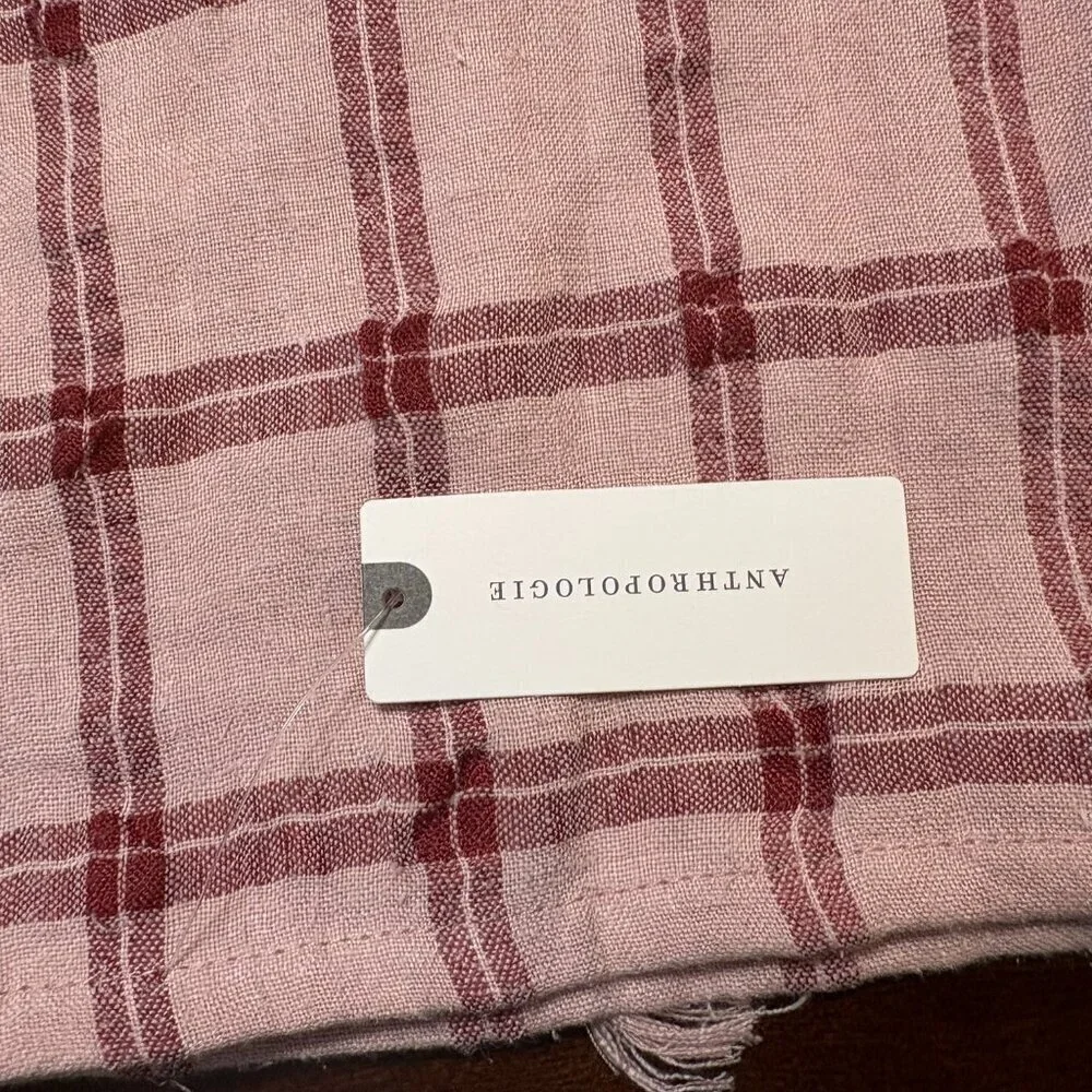 Anthropologie Fringe Placemats New Set of 2 Linen 16x14